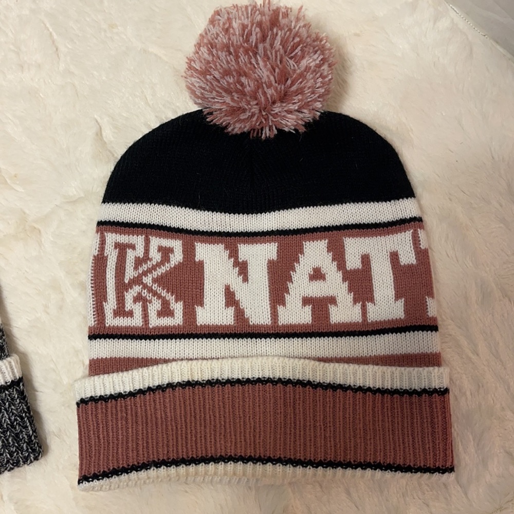 Set/2 Victoria’s Secret PINK Nation Beanie hats. - Picture 3 of 4